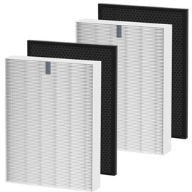 XQ True HEPA Replacement Filter X Compatible with Winix XQ, XQ Pro Tower Air Cleaner Purifier, 1712-0089-01-0101-02, 2 x H13 HEPA & 2 x Activated Carbon Filters