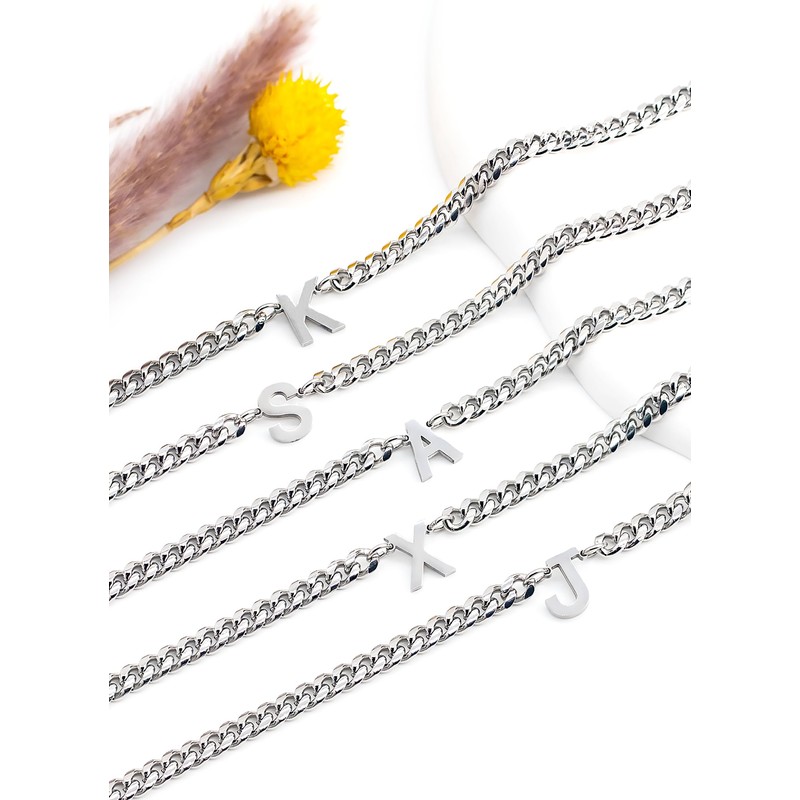 TOLOWOBK Initial Necklace for Men Dad Husband Son Grandson Brother