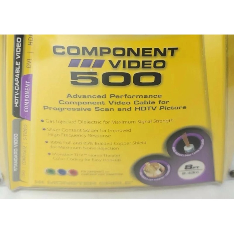 Monster THX 500 Certified 8ft/2.43m Component Video Cable Set THX-V500-CV-8