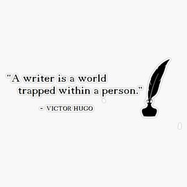 Writer Quote, Victor Hugo Bumper Sticker Vinyl Decal 5 inches