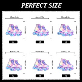 Roller Skating Themed Kids Happy Birthday Retro Disco Hip Hop Cupcake Toppers Set of 18-70S 80s 90s Skating Themed Party, Baby Shower Party or Boys and Girls Birthday Party Decorations - LIANGSS (2)