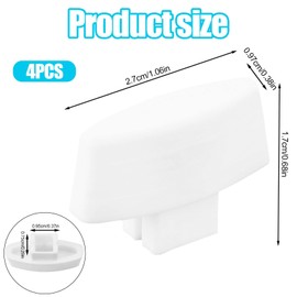 4pcs Dimmer Replacement Knob, PETG Material Lamplight Switch Knob White Light Regulator Non-Universal Dimmer Switch