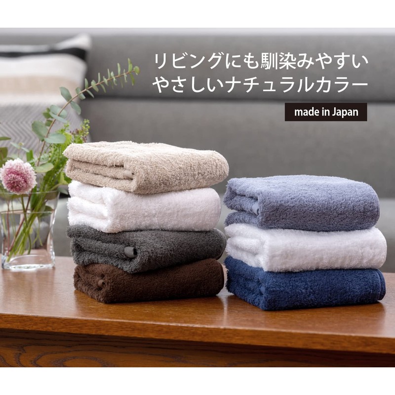 OSK Series Face Towels, Gray, 3 Pieces, Imabari Towel Brand