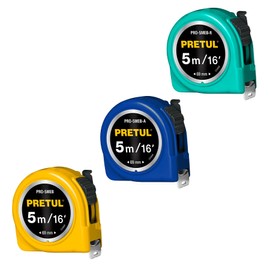 Pretul PRO-5MEC, Flexómetros 5 m, cinta 13 mm en display box, Pretul