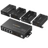 CENMATE 1x4 HDMI Extender Splitter, Up to 165FT Over CAT5e/6/7,
