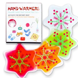 Reusable Snap Heat Pack, Hand Warmers Click, Hand Warmers Boil Click Heat Pocket Hand Warmer, Pouch Gel Hand Warmers for Camping for Outdoor, Indoor, Working, Studying(Christmas Star)
