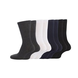 biyya® 6 Pairs Boys Girls Kids Unisex Back to School Cotton Rich Plain Ankle School Socks 2-15 Years (White, 8-13 Years)