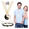 Collar Pulseras Yin Yang Juego Pulseras Ajustable