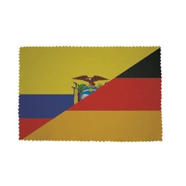 U24 Brillenputztuch Ecuador-Deutschland Fahne Flagge Glasreinigungstuch Microfasertuch