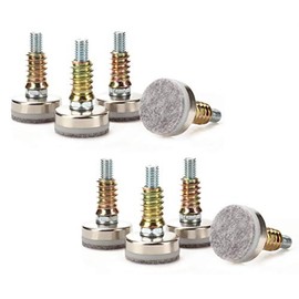 Niveladores de muebles favorables, patas de nivelación ajustables para mesas, sillas, gabinetes, base de 1.3 pulgadas de diámetro con almohadillas par