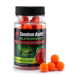 Tandem Baits SuperFeed Fluo Mini Pop-Up Salmon & Caviar, Carp Fishing Pop-Ups, Carp Fishing Bait, Carp Bait, Hookbaits, Carp Fishing Accessories for Monster Fish 12mm 30g