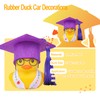 CoFuBcad Graduation Duck Car Ornament Yellow Rubber Duck Car Dashboard