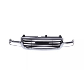 Perfit Liner Chrome Grille For 03 04 05 06 07 GMC Sierra 1500 2003 Sierra 1500 HD 19130791