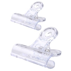 Z ZICOME 30 Pack Plastic Clear Clips Clamps, 1-1/2 Inch Width and 2 Inch Width