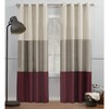EXCLUSIVE HOME Chateau Striped Faux Silk Grommet Top Curtain Panel