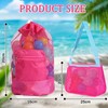 EDLMKM 2 Pcs Large Mesh Beach Bag for Toys Sand