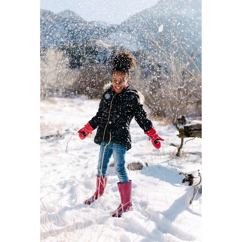 Thinsulate - Guantes impermeables para niños y bebés, Rojo, .6-12