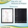 Langdon House 8x10 Picture Frames Set (Black, 6 Pack) Distinguished