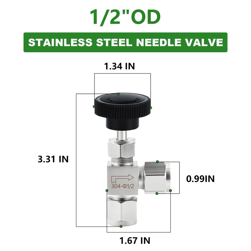 TAISHER 1PCS 304 Stainless Steel Compression Tube Square 90 Degree