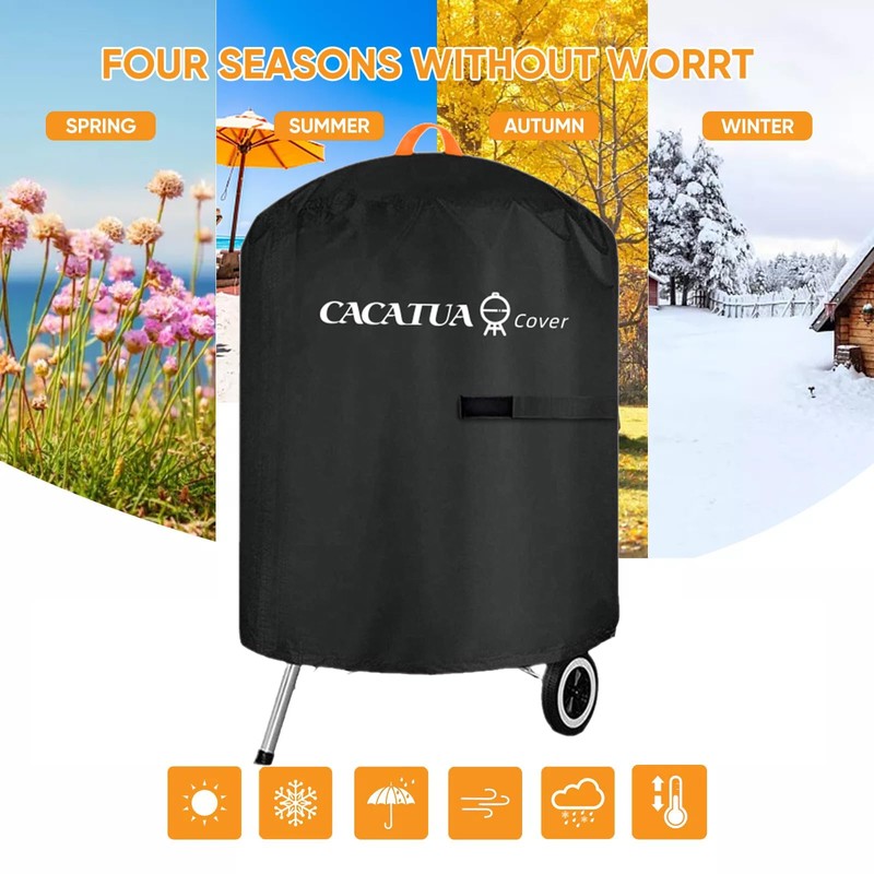 CACATUA Heavy Duty Waterproof BBQ Grill Cover, 210D Oxford Cloth,