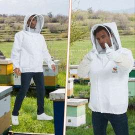 ANDES Bee Suit - Polycotton Beekeeping Jacket with Gloves (XL)