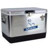 51L/54Qt Stainless Steel Portable Insulated Ice Bucket Sturdy Leak-Proof Cooler