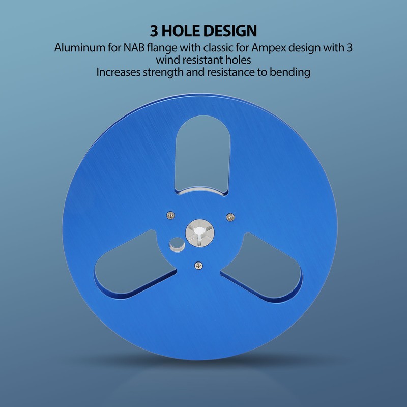 1/4 7 Inch Empty Reel 3 Hole Aluminum Alloy Opening