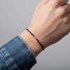 Solid 14K Gold Tiny Infinity Bracelet with Red String |