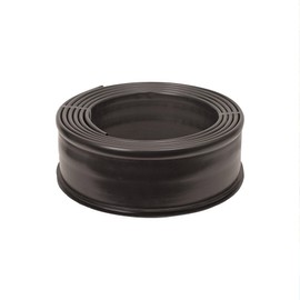 Suncast Plastic Landscape Edging Roll with Double Ridge Design, Flexible 5x20-Foot Coil for Gardens, Flower Beds, and Pathways, Black, Made in the USA