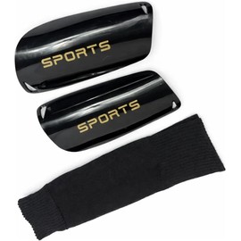 Espinilleras de fútbol con mangas deslizantes unitalla – Negro JISHOP