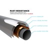 BRIOFOX Spring Tension Curtain Rod 43-73 Inches, Rust-Resistance and Non-Slip