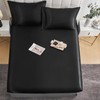 DuShow Fitted Sheet-Deep Pocket Satin Silky Bed Sheet,Breathable Soft and