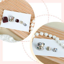 24 Pcs Summer Press on Toenails Pink Fake Toe Nails With Simplicity Designs Full Cover Glitter Stick on Reusable Acrylic for Women Girls Summer Nail Art