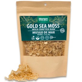Sundried  Sea Moss Musgo Wildcrafted Golden Raw Irish Sea Moss Vitamin Rich-Peru