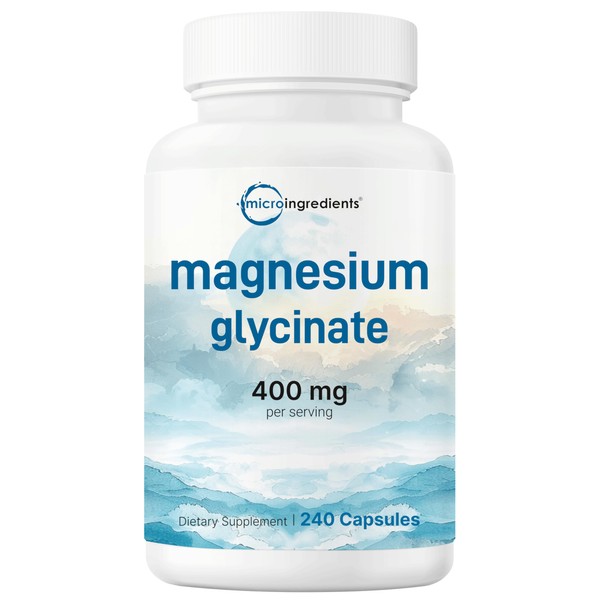 Micro Ingredients Magnesium Glycinate 400mg Per Serving, 240 Capsules |