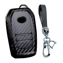 KUNIO Key Fob Cover fit for Toyota Yaris Cross Yaris Hybrid Rav4 Aygo GR Sport 2020 2021 2022 2023 ABS Key Cover key fob cover Key Chain 2 Buttons A Black