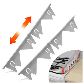 KSFJEU Stainless Steel Stove Gap Covers (2PCS) Adjustable Stove Gap Filler 13.8" to 27.5",Range Trim Kit,Between Stove and Counter,Easy to Clean and Heat Resistant,Perfect for Kitchen Counter Gap