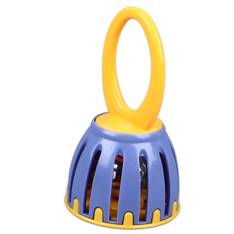 Handled Cage Bell Babies Rattle Orff Plastic Kids Music Percussion