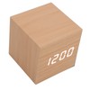 LED Wood Clock Multifunctional Large Display 3 Brightness Eye Protection
