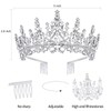 VELSCRUN VELSCRUN Silver Crystal Birthday Queen Tiara Crowns for Women