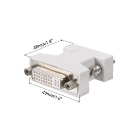 MECCANIXITY VGA to DVI-I Adapter Coupler, DVI 24+5 Female to VGA Male Converter for Device Conversion, Pack of 2