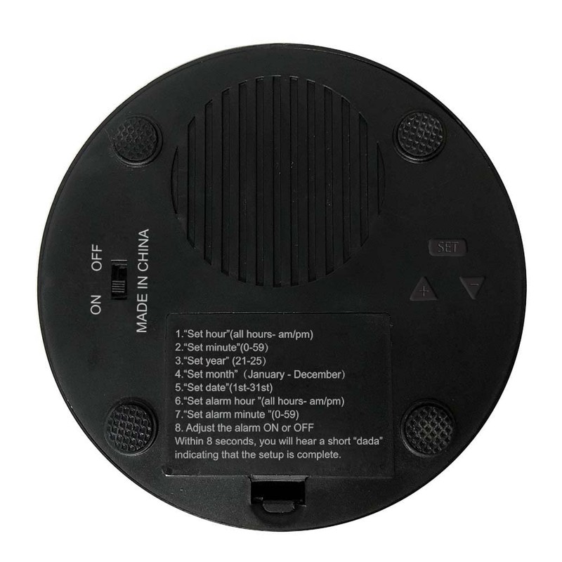 Large Button Alarm Clock - Talking Clock for Visually impaired，Telling