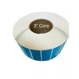 Labels and More 3"X1" Blue Thermal Direct Industrial Zebra Printer 3" Core Labels 5100 P/Roll