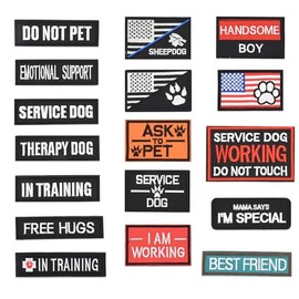 Snogisa 20 Pieces Patches Tactical Morale Full Embroidery Patch Set,Military Funny Patch Full Embroidered Appliques for Tactical Gear (20 Pieces-2)
