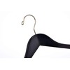 Quality Black Wooden Skirt Hangers with Clips, 20-Pack Smooth Solid