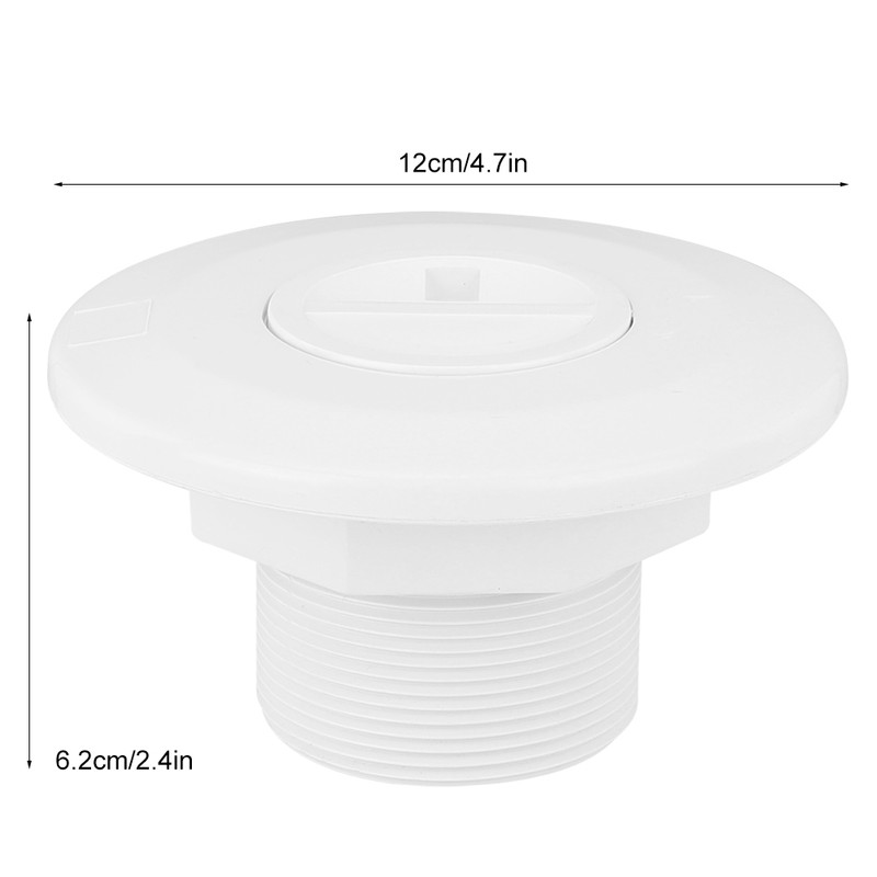 G2in Male Thread Plastic Swimming Pool Drainer Floor Drain Outlet