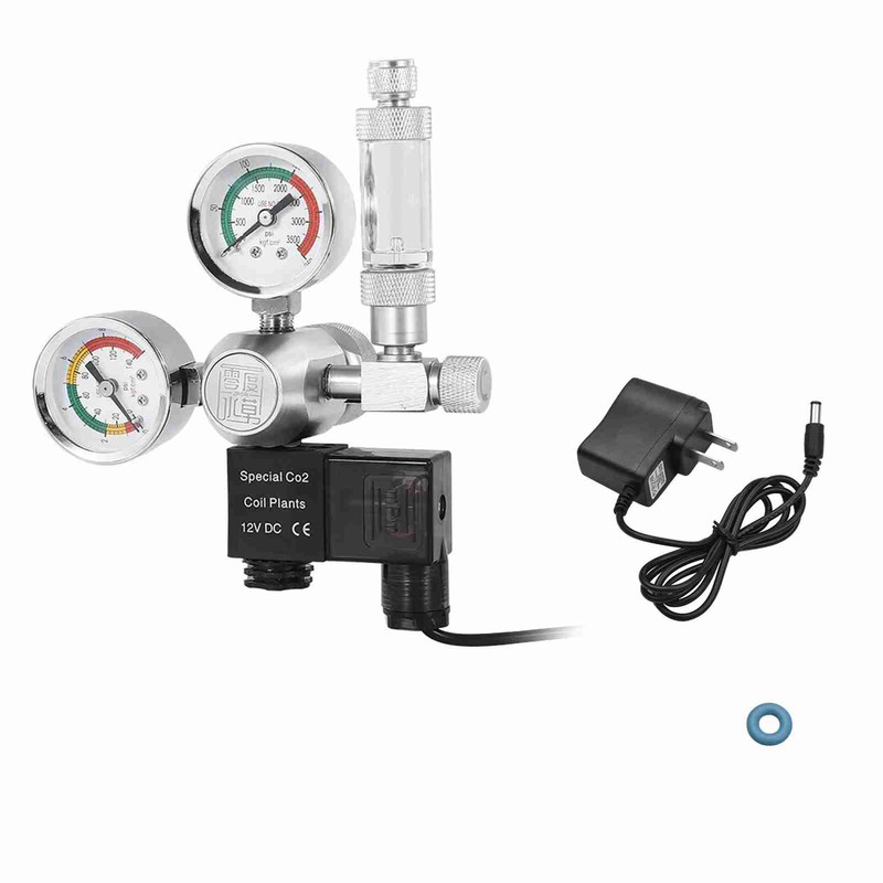 CO2 Regulator Silent Water Resistant Dual Gauges Design Aquarium CO2
