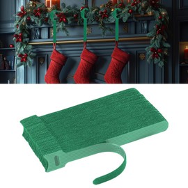 70 PCS Christmas Garland Ties Holiday Plant Cable Straps, Adjustable Xmas Decorative Nylon Reusable Hook and Loop Design, 7.87 Inch Long, Green