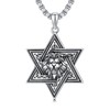 MEIDERBO Star of David Necklace for Men Women Sterling Silver