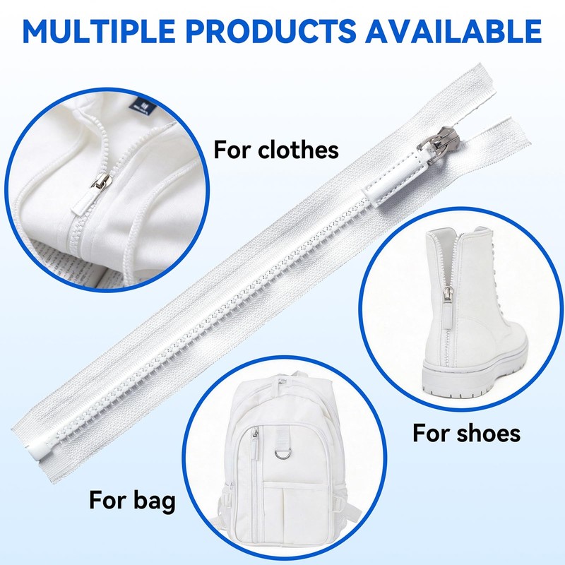 Deoward 2PCS #5 24 Inch Separating Jacket Zippers for Sewing